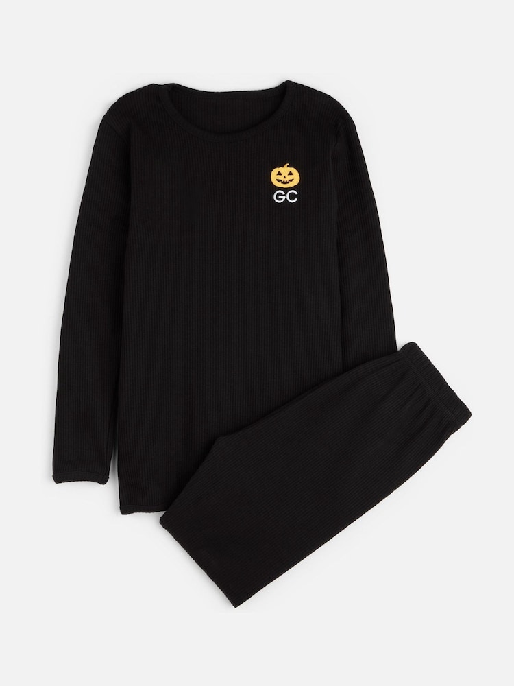 Personalised Girls Embroidered Pumpkin Lounge Set by Stitch Style - Image 1 of 5