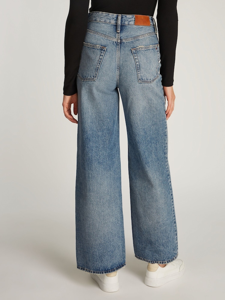 Tommy Hilfiger Blue High Rise Wide Leg Jeans - Image 2 of 6