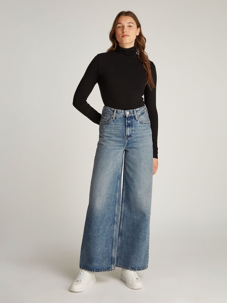 Tommy Hilfiger Blue High Rise Wide Leg Jeans - Image 3 of 6