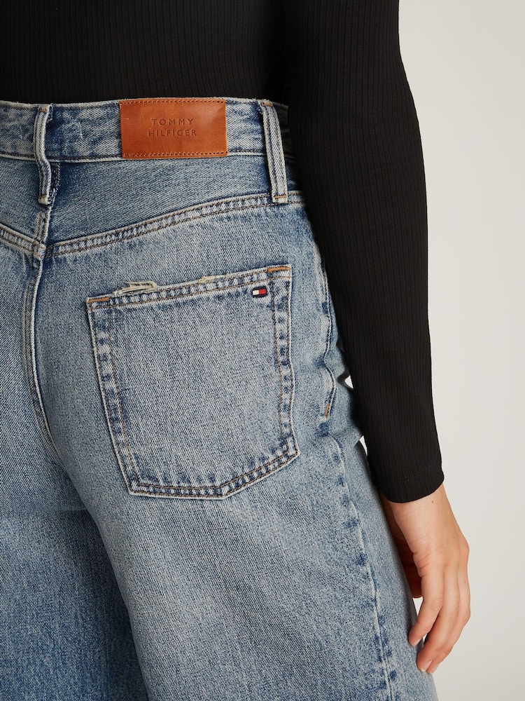 Tommy Hilfiger Blue High Rise Wide Leg Jeans - Image 4 of 6