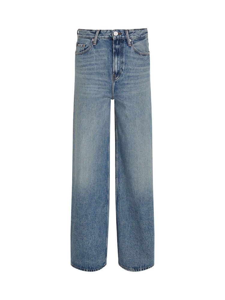 Tommy Hilfiger Blue High Rise Wide Leg Jeans - Image 5 of 6