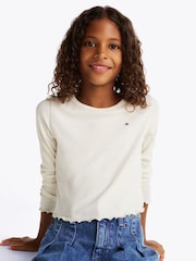Nua - Blusa de malha fina de manga comprida Tommy Hilfiger - Imagem 1 de 6