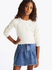Nua - Blusa de malha fina de manga comprida Tommy Hilfiger - Imagem 2 de 6