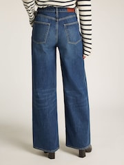 Tommy Hilfiger Blue High Rise Wide Leg 100% Cotton Jeans - Image 2 of 6