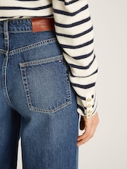 Tommy Hilfiger Blue High Rise Wide Leg 100% Cotton Jeans - Image 4 of 6
