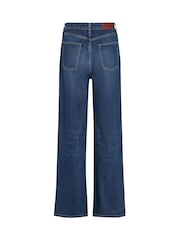 Tommy Hilfiger Blue High Rise Wide Leg 100% Cotton Jeans - Image 5 of 6