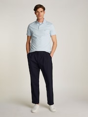Tommy Hilfiger Blue Greenwich Wide Tapered Pleated Chino Trousers - Image 3 of 6