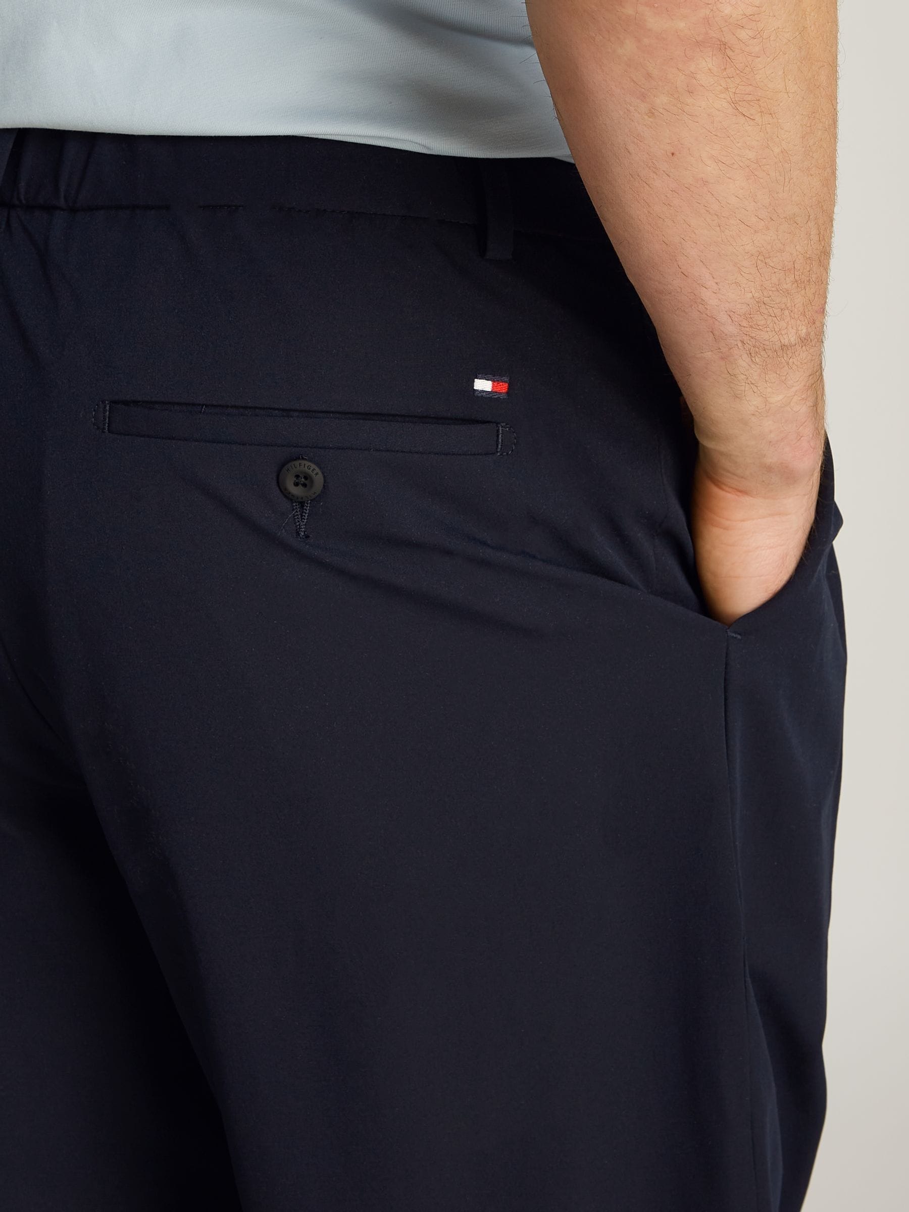 Buy Tommy Hilfiger Blue Greenwich Wide Tapered Pleated Chino