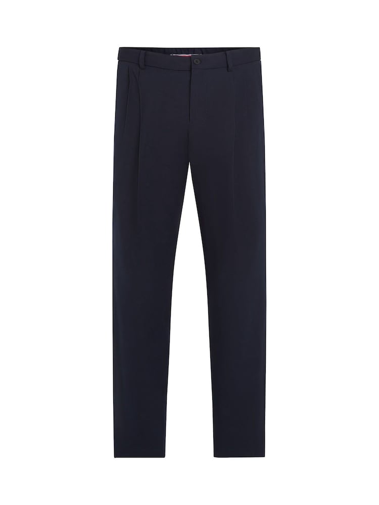 Tommy Hilfiger Blue Greenwich Wide Tapered Pleated Chino Trousers - Image 5 of 6