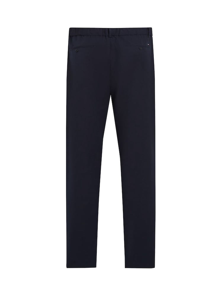 Tommy Hilfiger Blue Greenwich Wide Tapered Pleated Chino Trousers - Image 6 of 6