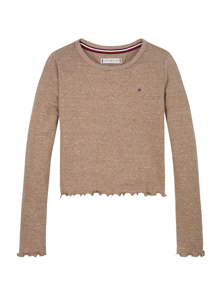 Tommy Hilfiger Brown Slim Long Sleeve Knit Top - Image 5 of 6