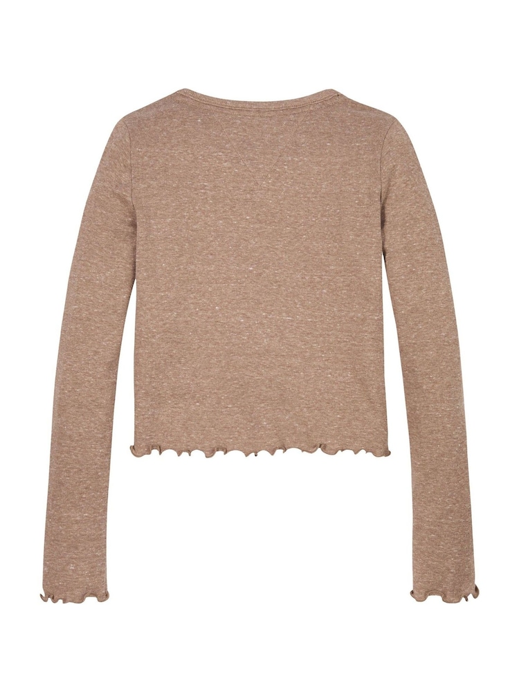 Tommy Hilfiger Brown Slim Long Sleeve Knit Top - Image 6 of 6 Tommy Hilfiger Brown Slim Long Sleeve Knit Top - Image 6 of 6