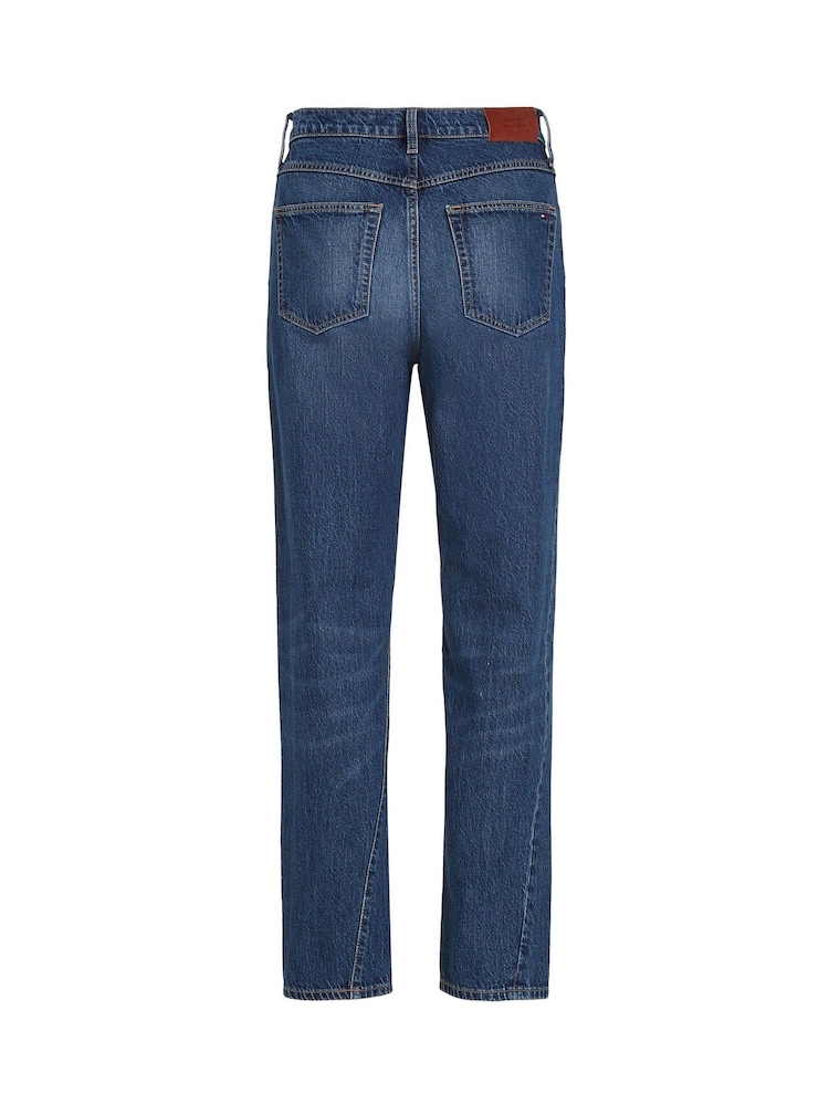 Tommy Hilfiger Blue Classic Mid Rise Straight 100% Cotton Jeans - Image 6 of 6