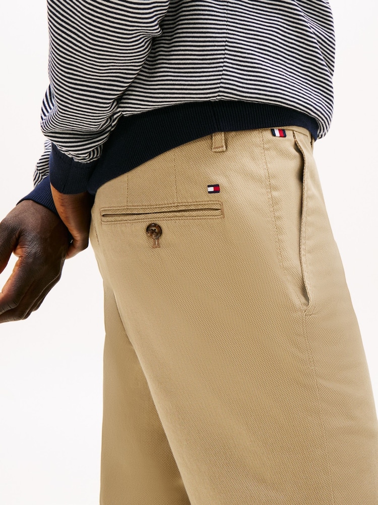 Buy Tommy Hilfiger Cream Denton Stretch Structured Chino Trousers