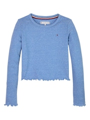 Azul - Blusa de malha fina de manga comprida Tommy Hilfiger - Imagem 5 de 6