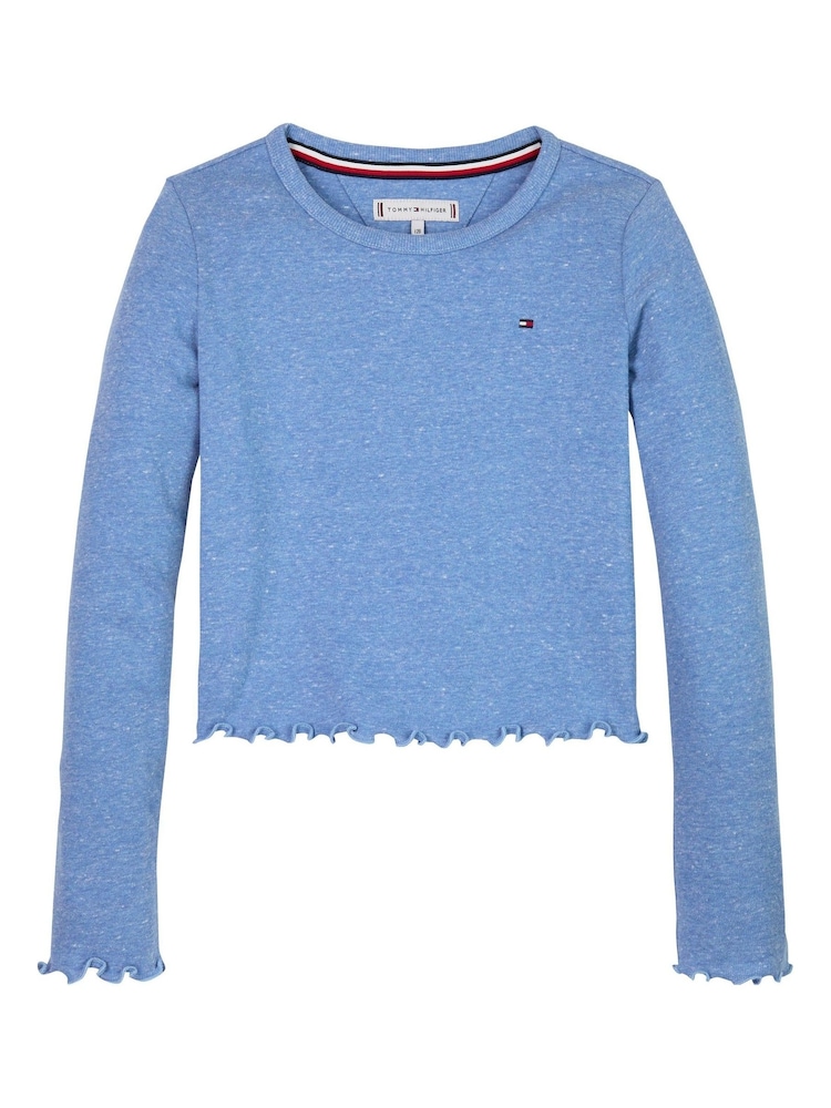 Tommy Hilfiger Blue Slim Long Sleeve Knit Top - Image 5 of 6