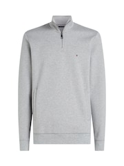 Tommy Hilfiger Grey Essential Quarter Zip Sweatshirt - Image 5 of 7