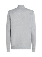 Tommy Hilfiger Grey Essential Quarter Zip Sweatshirt - Image 6 of 7