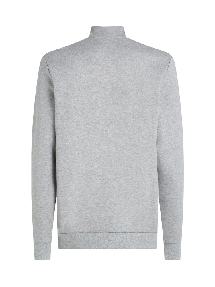 Tommy Hilfiger Grey Essential Quarter Zip Sweatshirt - Image 6 of 7