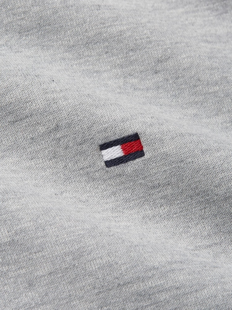 Tommy Hilfiger Grey Essential Quarter Zip Sweatshirt - Image 7 of 7