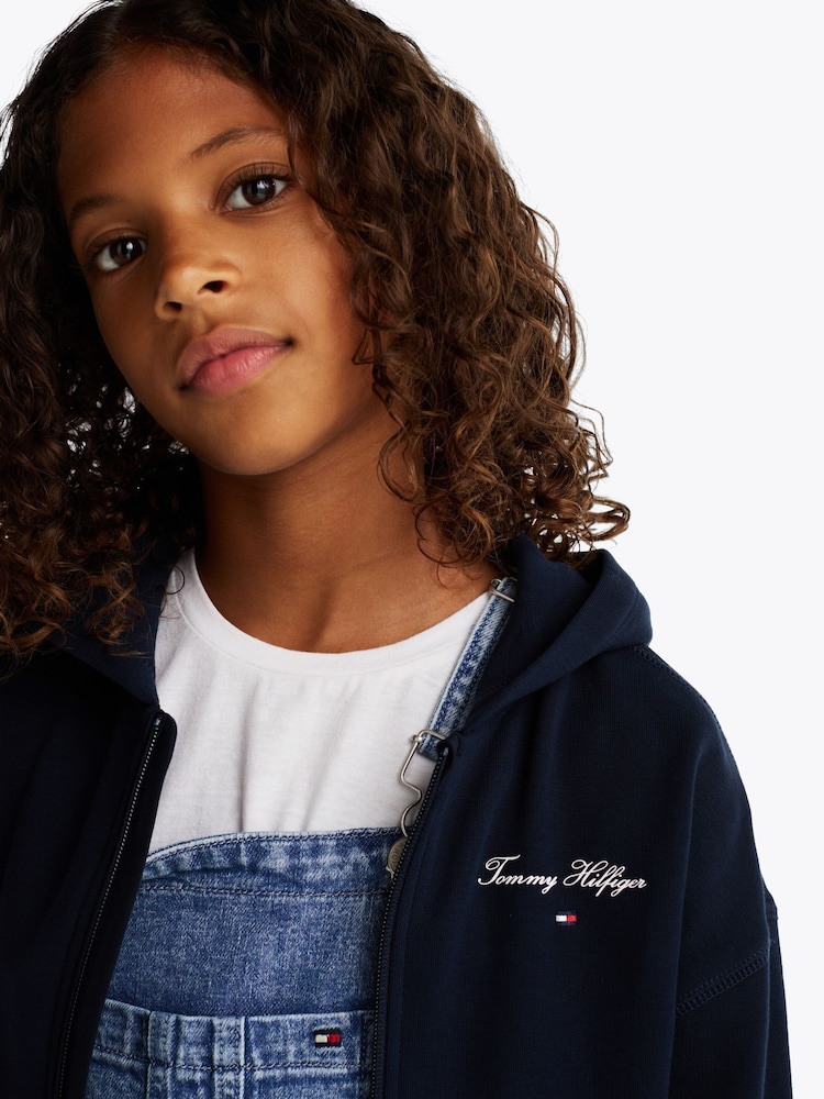 Tommy Hilfiger Blue Varsity Zip Jacket - Image 3 of 6
