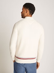 Tommy Hilfiger Cream Chunky Cotton Ribbed Nautical Jumper - Image 2 of 6