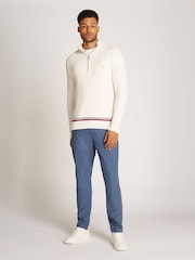 Tommy Hilfiger Cream Chunky Cotton Ribbed Nautical Jumper - Image 3 of 6