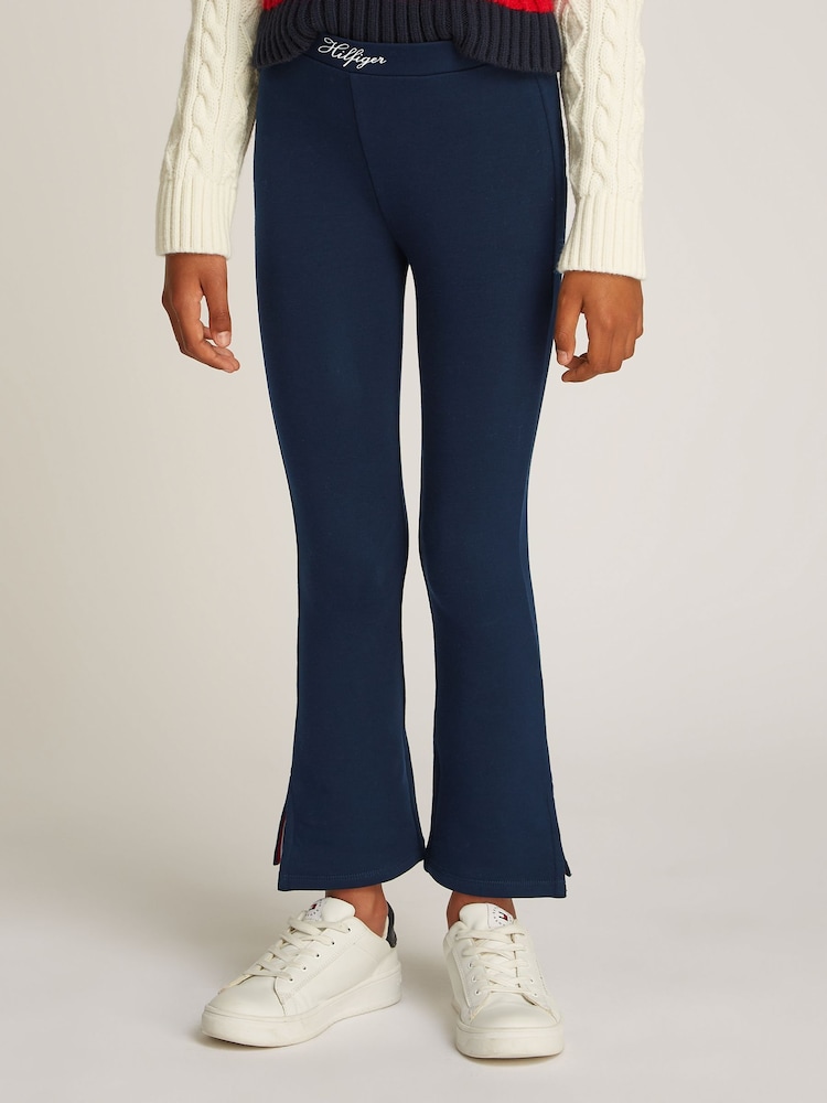 Tommy Hilfiger Blue Varsity Flared Leggings - Image 1 of 5