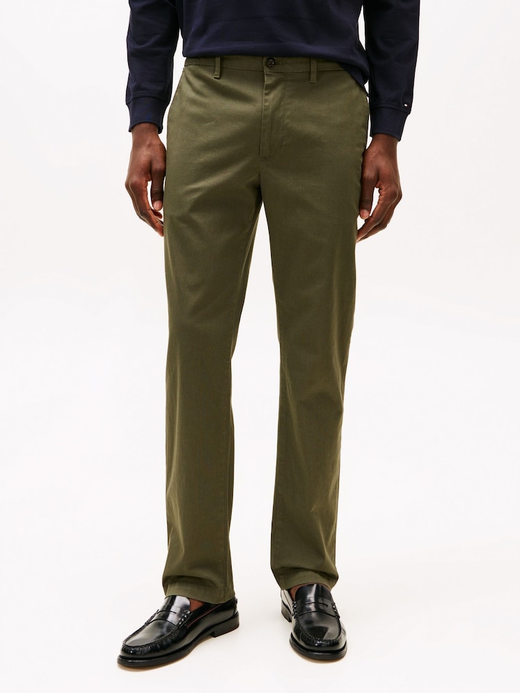 Tommy Hilfiger Green Denton Stretch Structured Chino Trousers - Image 1 of 5