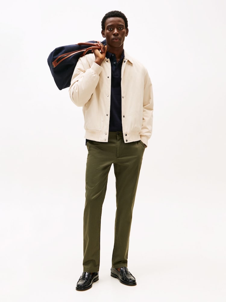 Tommy Hilfiger Green Denton Stretch Structured Chino Trousers - Image 2 of 5