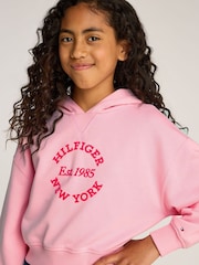 Tommy Hilfiger Pink New York Relaxed Hoodie - Image 11 of 13