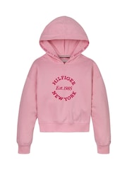 Tommy Hilfiger Pink New York Relaxed Hoodie - Image 12 of 13