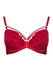 Yours Curve Red Lace Underwired Bra - Image 2 of 3