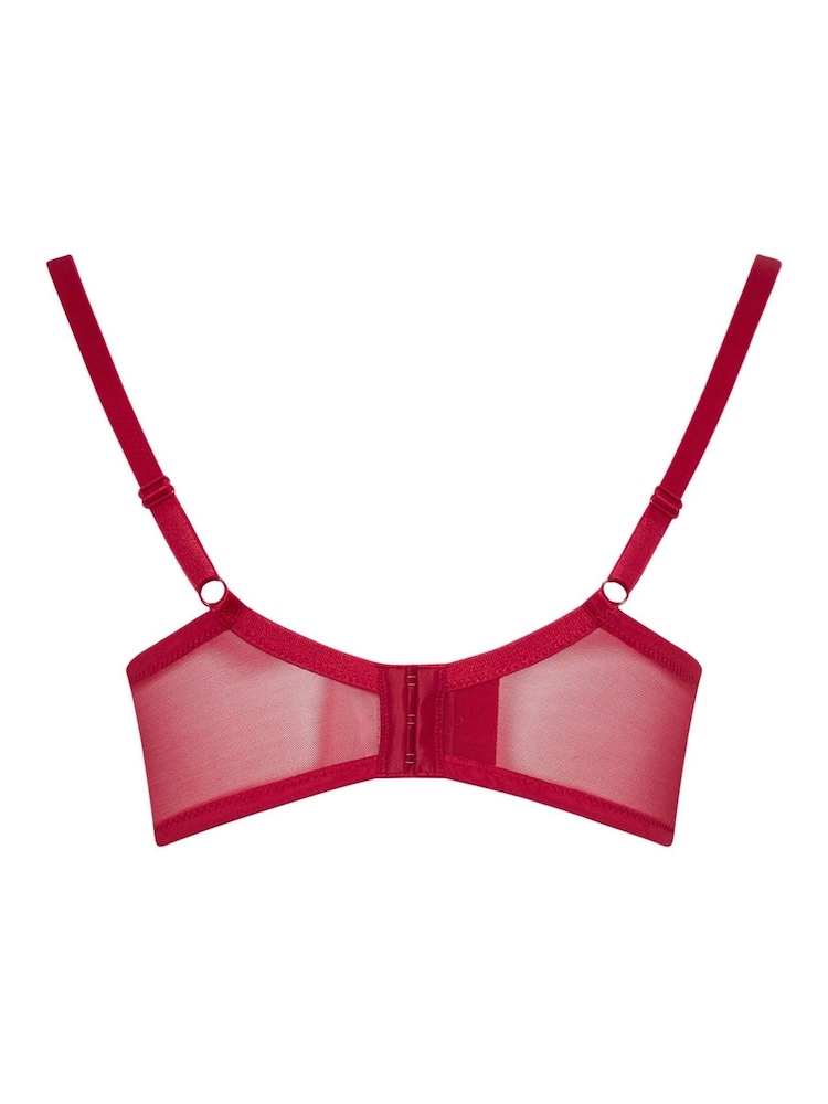 Yours Curve Red Lace Underwired Bra - Image 3 of 3