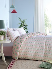 Cath Kidston Soft Pink 100% Cotton Lily Of The Valley Duvet Cover and Pillowcase Set - Image 1 of 6