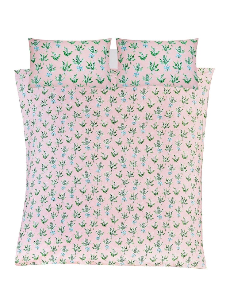 Cath Kidston Soft Pink 100% Cotton Lily Of The Valley Duvet Cover and Pillowcase Set - Image 6 of 6
