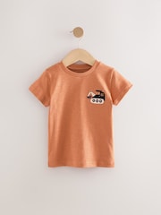 Orange Digger Short Sleeve Appliqué T-Shirt (3mths-7yrs) - Image 1 of 4