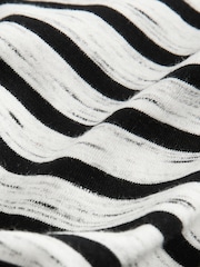 Black/White Short Sleeve Stripe T-Shirt (3mths-7yrs) - Image 3 of 4