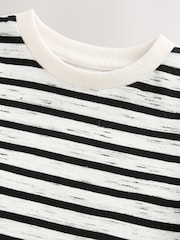 Black/White Short Sleeve Stripe T-Shirt (3mths-7yrs) - Image 4 of 4
