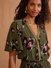Love & Roses Angel Sleeve Beaded Playsuit - Imagen 2 de 4