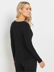 Long Tall Sally Black Cowl Neck Asymmetric Top - Image 4 of 6