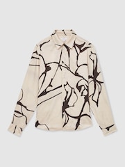 Reiss Stone Suarez Abstract Painted Print Shirt - Image 2 of 6