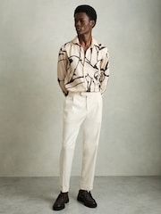 Reiss Stone Suarez Abstract Painted Print Shirt - Image 3 of 6