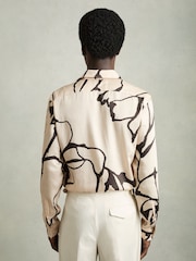 Reiss Stone Suarez Abstract Painted Print Shirt - Image 4 of 6