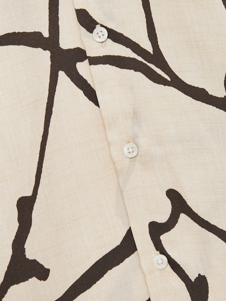 Reiss Stone Suarez Abstract Painted Print Shirt - Image 6 of 6