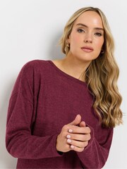 Long Tall Sally Red Batwing Jumper - Image 4 of 5