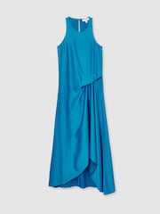 Синий - Атласное платье миди Reiss Micah - Image 2 of 7