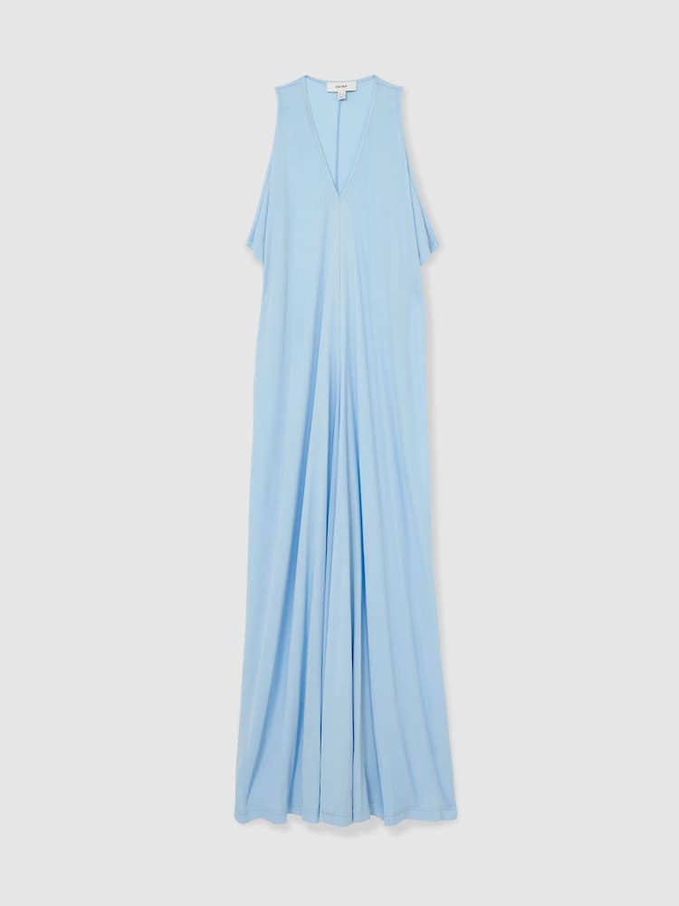 Reiss Blue Delia Jersey Maxi Dress - Image 2 of 7