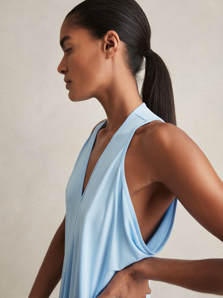 draped jersey maxi dress Ina Long Snake Eye – Draped Jersey Maxi Dress
