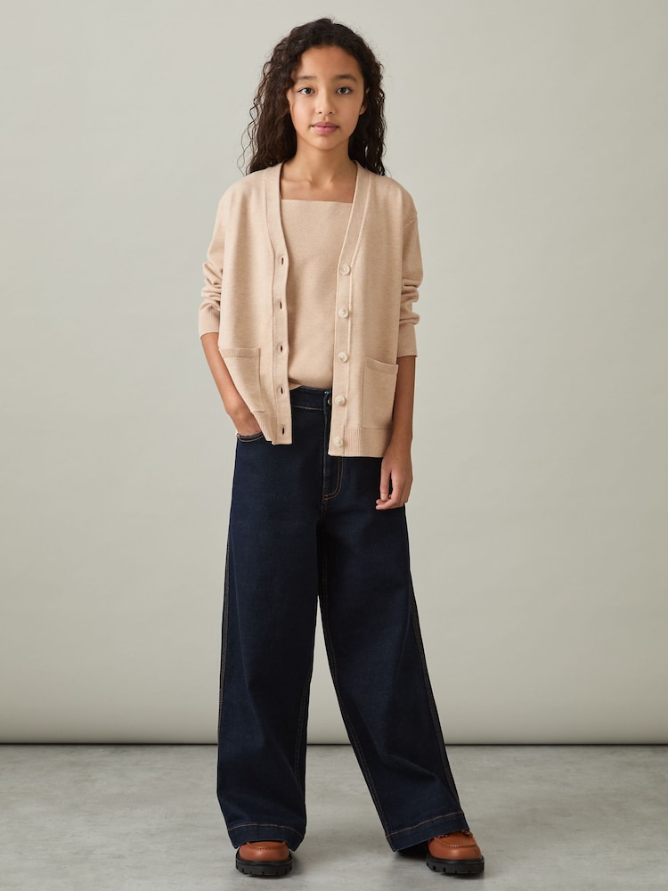 Camel - Conjunto de cárdigan y top de punto compacto Harper de Reiss - Imagen 2 de 5 Camel - Conjunto de cárdigan y top de punto compacto Harper de Reiss - Imagen 2 de 5
